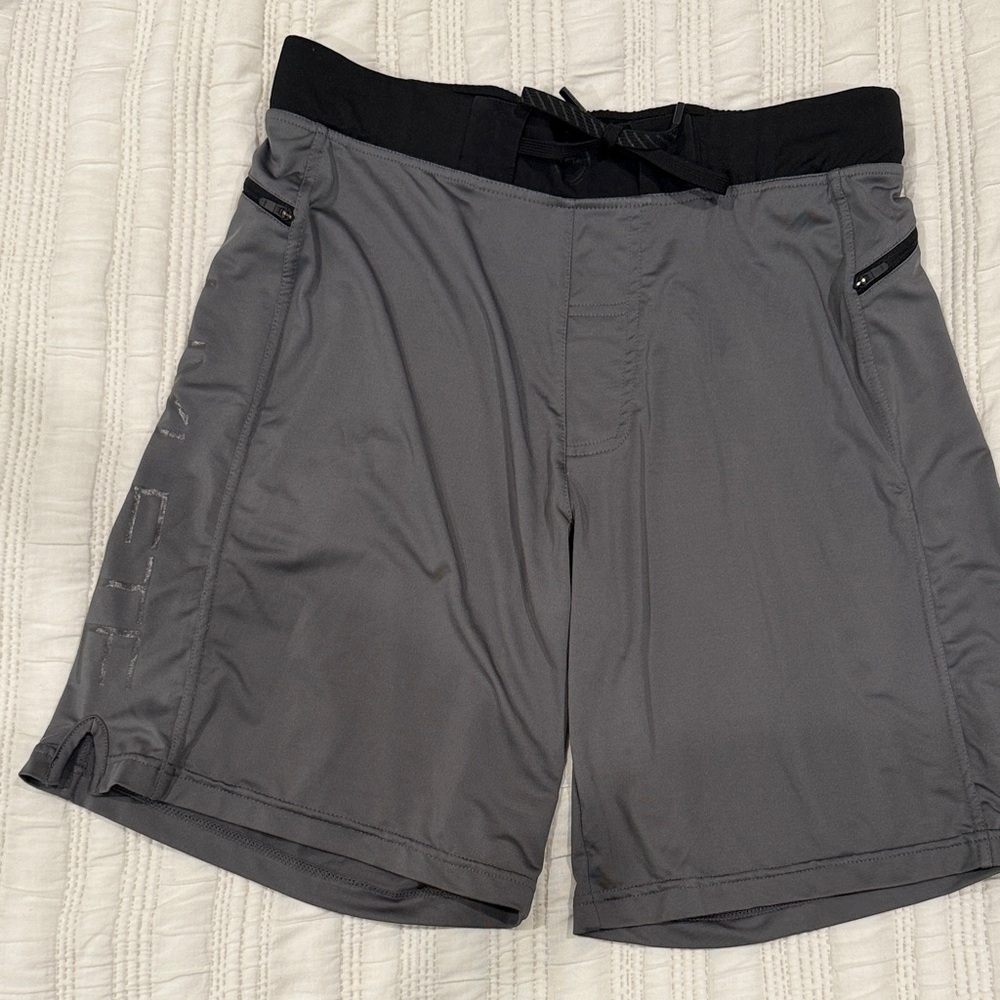 Hylete Dual-Tone Black and Gray Athletic Shorts - Picture 5 of 6
